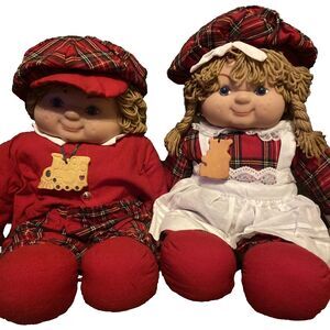 Vintage House of Lloyd Christmas‎ dolls Heather and Glen. 1993